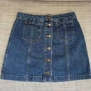 Topshop Blue Denim Mini Skirt Size 26